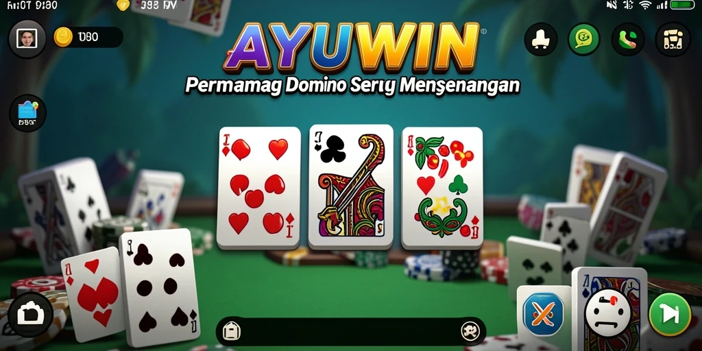 Tampilan menarik dari gameplay domino AYUWIN yang seru.