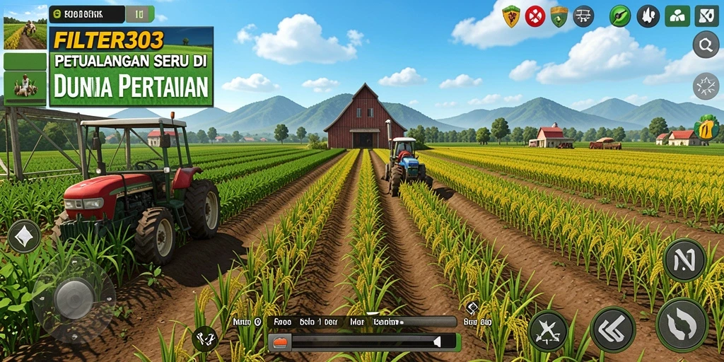 Screenshot menunjukkan gameplay seru dalam bertani dan mengelola ladang.