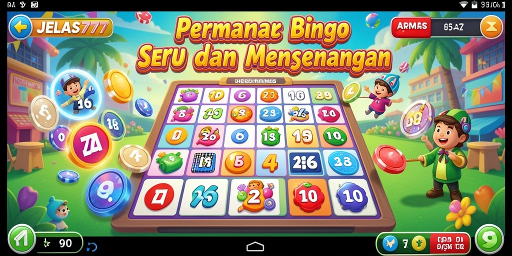 Tampilan gameplay seru dalam aplikasi Bingo JELAS777.