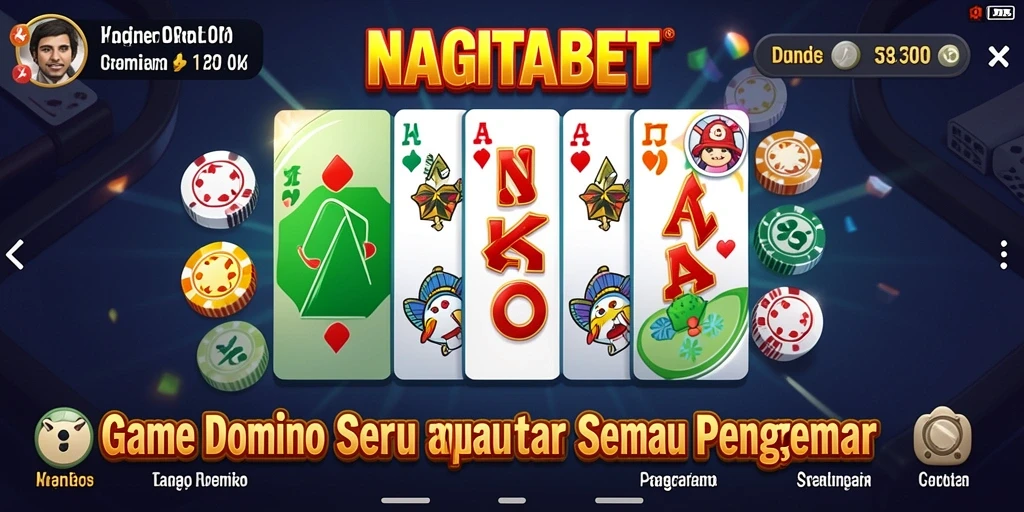 Tampilan screenshot NAGITABET dengan gameplay Domino yang menarik.