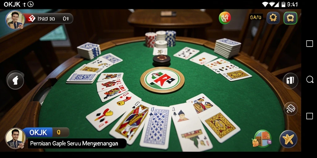 Screenshot gameplay Gaple dengan antarmuka menarik dan interaktif.