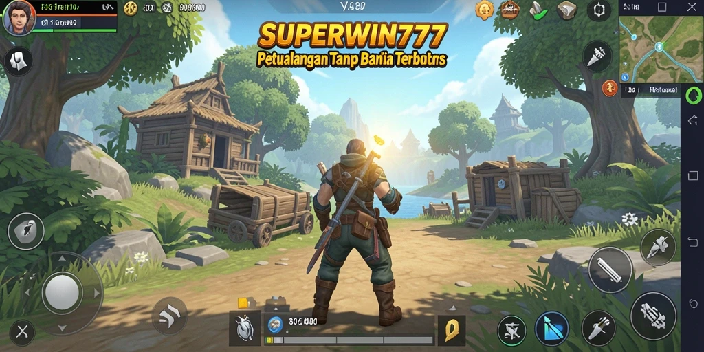 Screenshot gameplay SUPERWIN777 menampilkan kebebasan menjelajahi dunia terbuka.