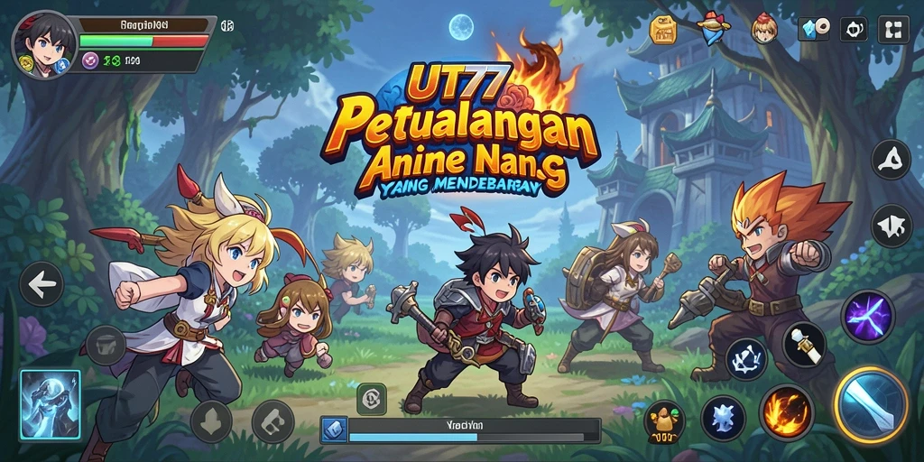 Tampilan gameplay menarik dalam petualangan Anime.