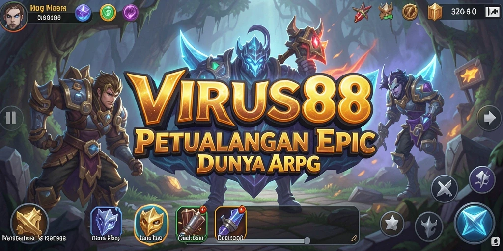 Tampilan gameplay dinamis dan menarik di dunia ARPG VIRUS88.